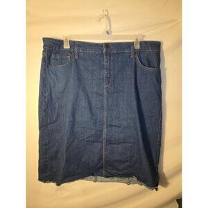 Seven7 jeans Womens Stretch Denim Jean Skirt Size 18W Plus Midi Length 1X